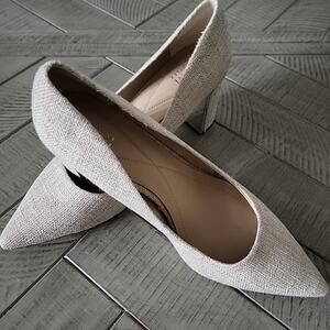 Alfani Pumps Women's 10M Beige Step N' Flex Jensonn Block Mirrored Heels